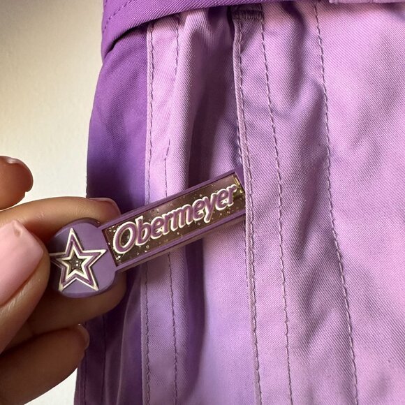 Obermeyer Stargazer Kids Ski Suit Size 5 Purple Belted Insulated Winter Snowsuit - Picture 4 of 16